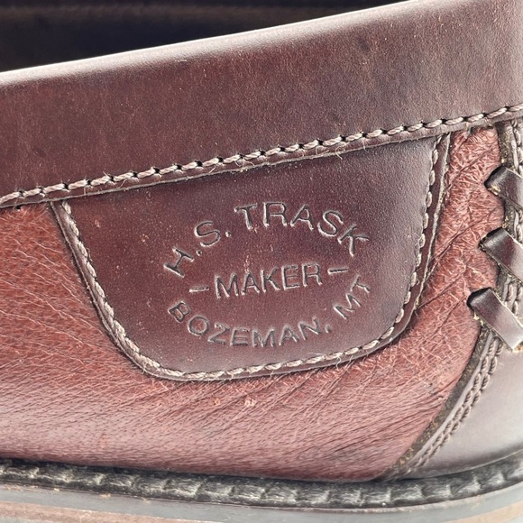 HS Trask Maker Bozeman Tassel Loafers Burgundy Leather Mens 11 N Made in Brazil - Picture 4 of 12